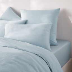 Annaba Plain Washed Cotton Fitted Sheet with 30cm Flap - thumbnail 2