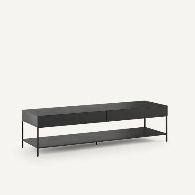 Febee Aged Metal TV Stand - image 1