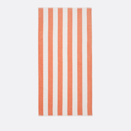 Hendaye Striped Velour Beach Towel