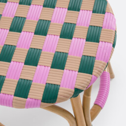 Bianca Stool in Natural Rattan and Woven Resin - thumbnail 4