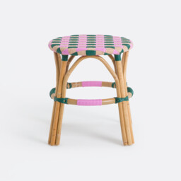 Bianca Stool in Natural Rattan and Woven Resin - thumbnail 3