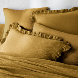 Kumla Plain Cotton Muslin Duvet Cover - thumbnail 2