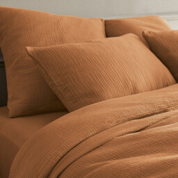 Yafa Organic Cotton Muslin Duvet Cover - thumbnail 4