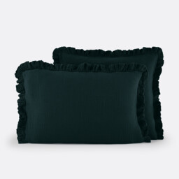 Kumla Plain Cotton Muslin Ruffled Pillowcase