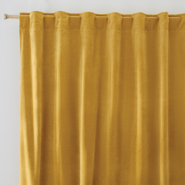 Velvet Hidden Tab Top Blackout Curtain - image 1
