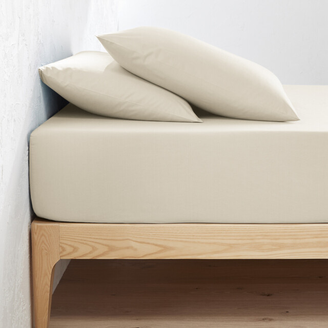Scenario Plain Organic Cotton Percale Fitted Sheet - image 1