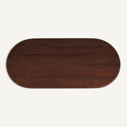 Ovalo Walnut Oval Table Top, Length 220cm