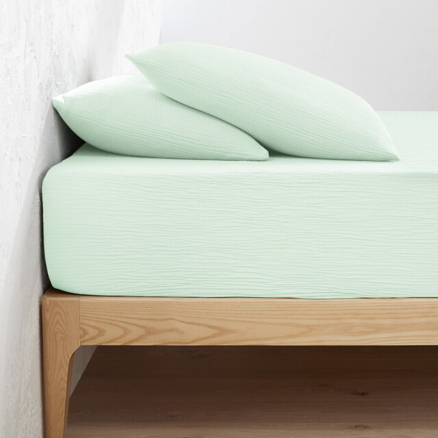 Kumla Plain Cotton Muslin Fitted Sheet with 30cm Flap - image 1