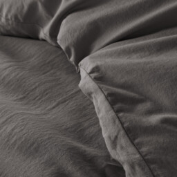 Annaba Two-Sided Washed Linen & Cotton Duvet Cover - thumbnail 3