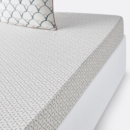 Elka Graphic 100% Cotton Percale 200 Thread Count Fitted Sheet