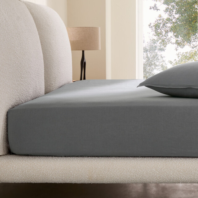 Elina Washed Linen Fitted Sheet For Deep Mattresses (32cm) - image 1