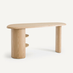 Smith Desk with Organic Shape in Oak Veneer - thumbnail 1