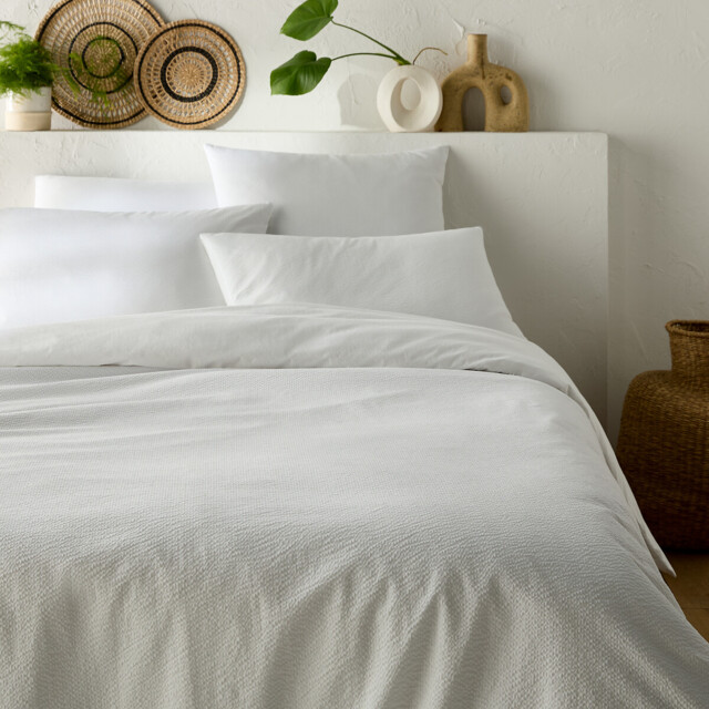 Seersucker Washed Cotton Duvet Cover - image 1