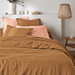 Linot 35cm High Washed Linen Fitted Sheet - thumbnail 2
