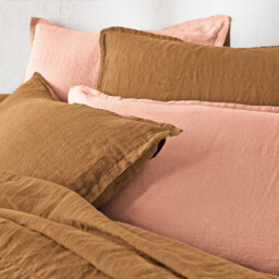Linot 35cm High Washed Linen Fitted Sheet - thumbnail 3