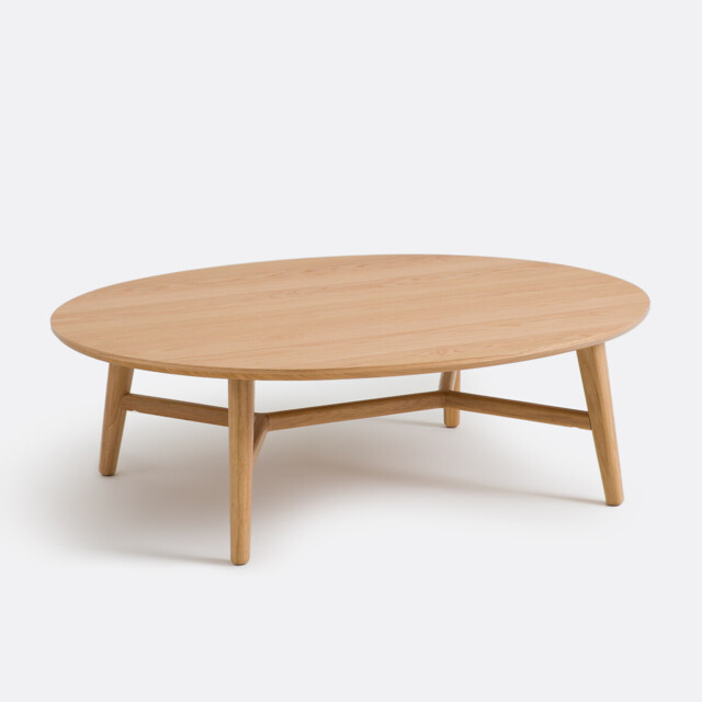 Yvan Oval Coffee Table in Oak Veneer - image 1