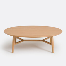 Yvan Oval Coffee Table in Oak Veneer - thumbnail 3
