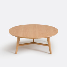Yvan Oval Coffee Table in Oak Veneer - thumbnail 4