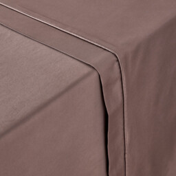 Opale Plain Cotton Satin 350 Thread Count Flat Sheet - thumbnail 3