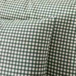 Lesia Checked 30% Recycled Cotton Duvet Cover Set with Rectangular Pillowcase - thumbnail 4
