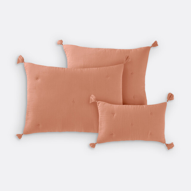 Kulma Quilted Cushion Cover in Cotton Muslin - image 1