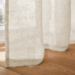 Aron Voile Panel in Polyester and Linen with Pencil Pleat and Wave - thumbnail 3