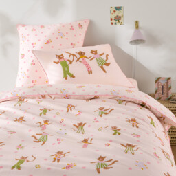 Chats Fleuris Organic Cotton Duvet Cover - thumbnail 1