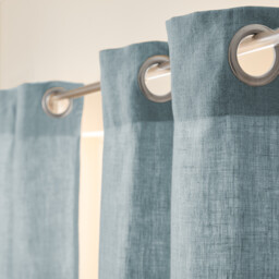 Private Lined Pre-Washed Linen Curtain with Eyelets - thumbnail 4
