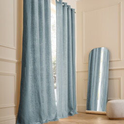 Private Lined Pre-Washed Linen Curtain with Eyelets - thumbnail 1