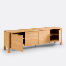 Adélita Oak and Veneered TV Unit - thumbnail 4