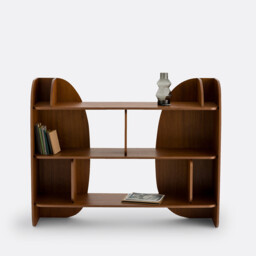 Gorman, Walnut Veneered Low Bookcase - thumbnail 3