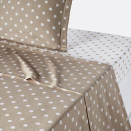 Clarisse Polka Dot Brushed Cotton Flat Sheet - thumbnail 1