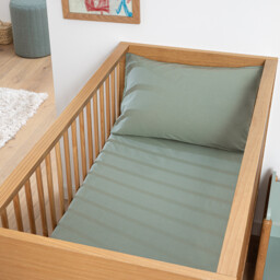 Cotton Percale Baby's Fitted Sheet with 17cm Flap - thumbnail 1