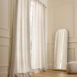 Tojos 100% Washed Linen Hidden Tab Curtain