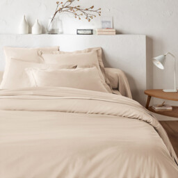 Scénario Plain 100% Cotton Zipped Duvet Cover - thumbnail 1