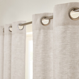 Private Lined Pre-Washed Linen Curtain with Eyelets - thumbnail 3