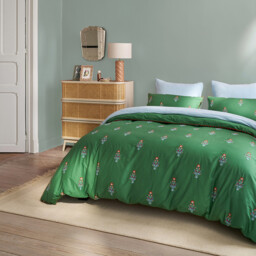 Kumla Plain Cotton Muslin Duvet Cover - thumbnail 2