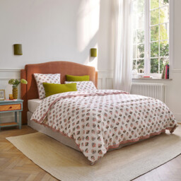 Vandi Ecru Floral Print Washed Cotton Pillowcase - thumbnail 2