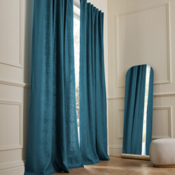 Private Curtain in Lined Washed Linen with Concealed Tabs