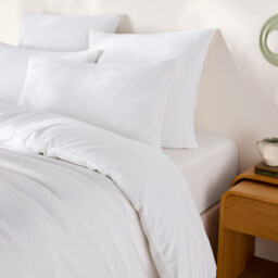 Tifly Plain Washed Cotton Fitted Sheet with 30cm Flap - thumbnail 2
