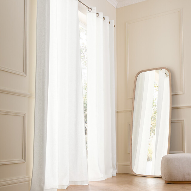 Private Washed Linen Curtain with Eyelets - image 1