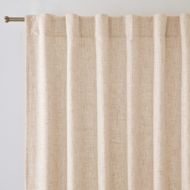 Varoni Woven-Look Polyester Curtain with Concealed Tab Top - image 1