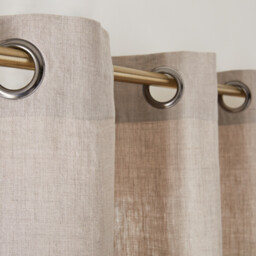 Onega Washed Linen Radiator Curtain with Eyelets - thumbnail 2