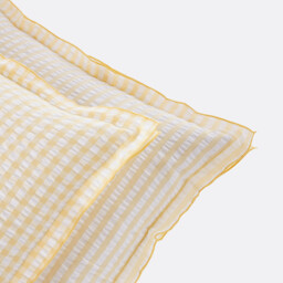 Cottage Yellow Cotton Seersucker Pillowcase - thumbnail 4