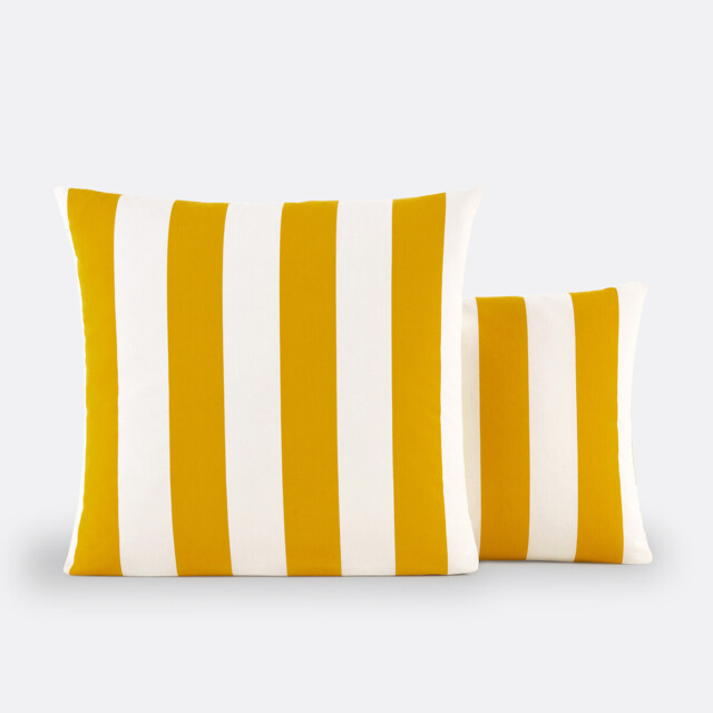 Hendaye Yellow Cotton Pillowcase - image 1