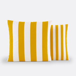 Hendaye Yellow Cotton Pillowcase - thumbnail 3