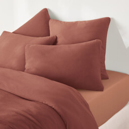 Kumco Plain Washed Cotton Fitted Sheet, 30cm Flap - thumbnail 2