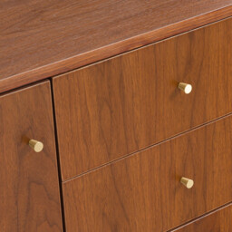 Ronda Walnut Veneer Vintage Small Sideboard - thumbnail 4