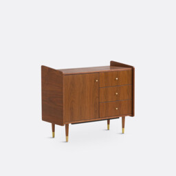 Ronda Walnut Veneer Vintage Small Sideboard