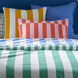 Hendaye Green Cotton Duvet Cover - thumbnail 3